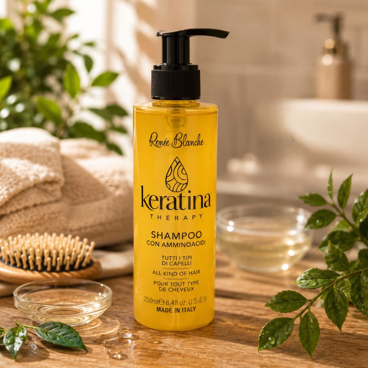 RENEE' BLANCHE KERATINA THERAPY SHAMPOO CON AMMINOACIDI - Tutti i Tipi Di Capelli 250ml - Liquidò