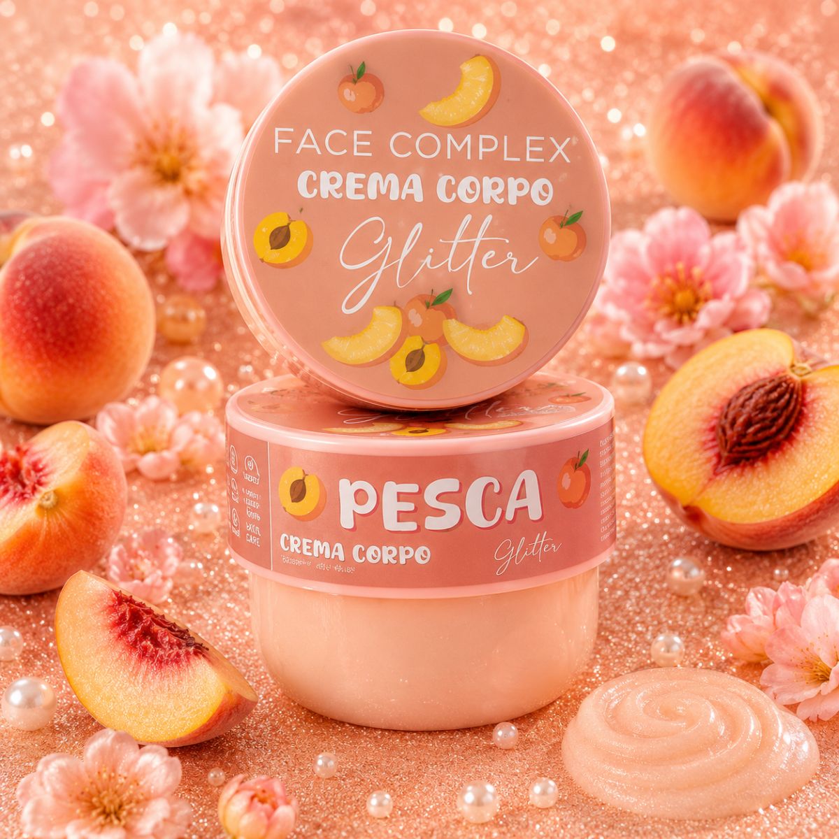 FACE COMPLEX CREMA CORPO GLITTER - Pesca 300ml - Liquidò