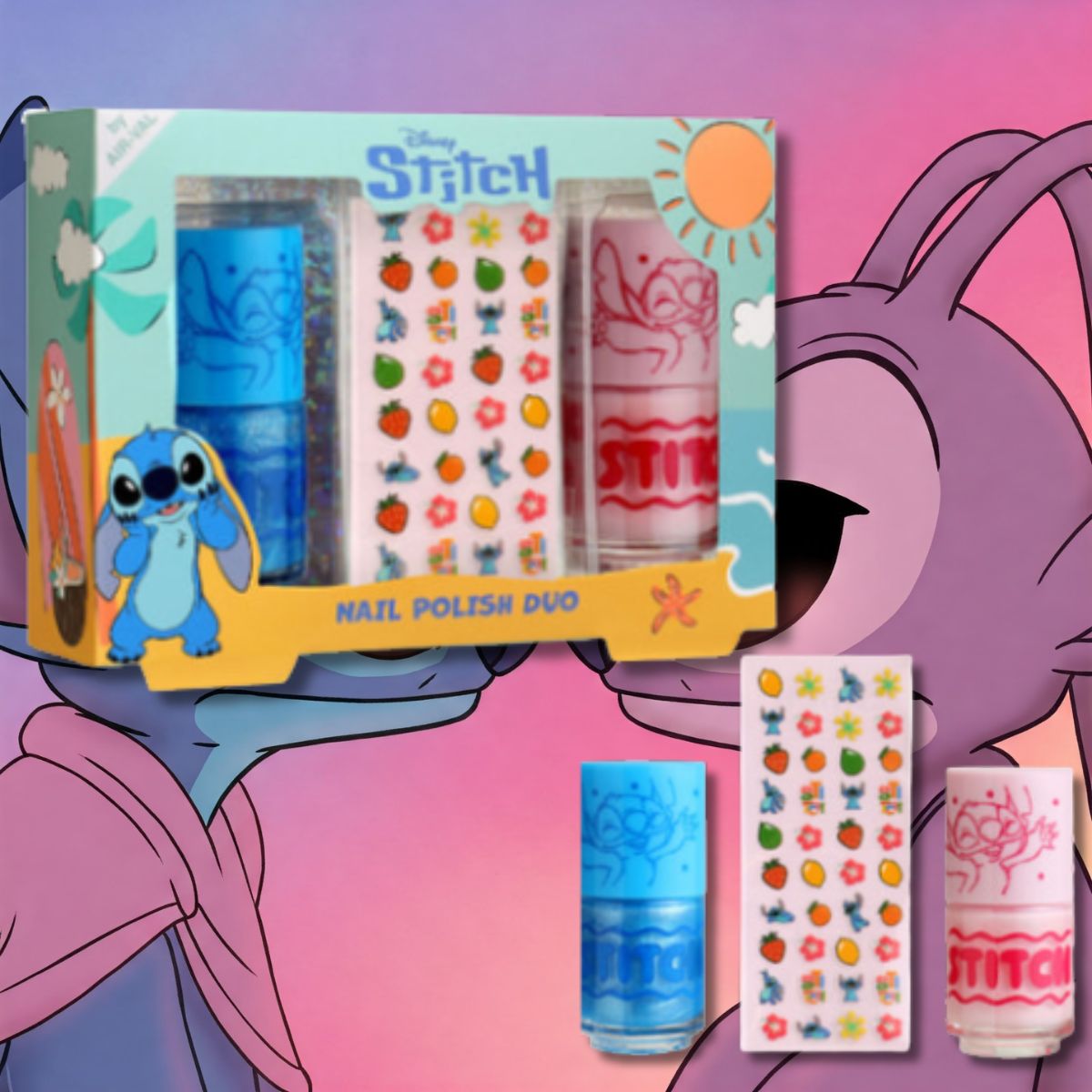 STITCH NAIL POLISH DUO - Kit Smalti e Adesivi per Unghie