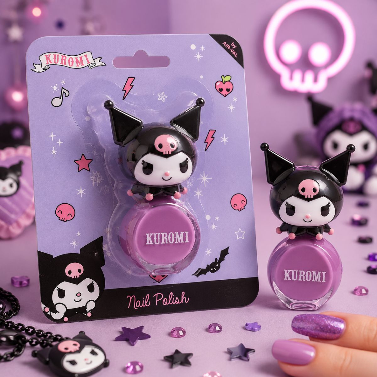 KUROMI SMALTO UNGHIE 3D VIOLA - Kuromi Beauty