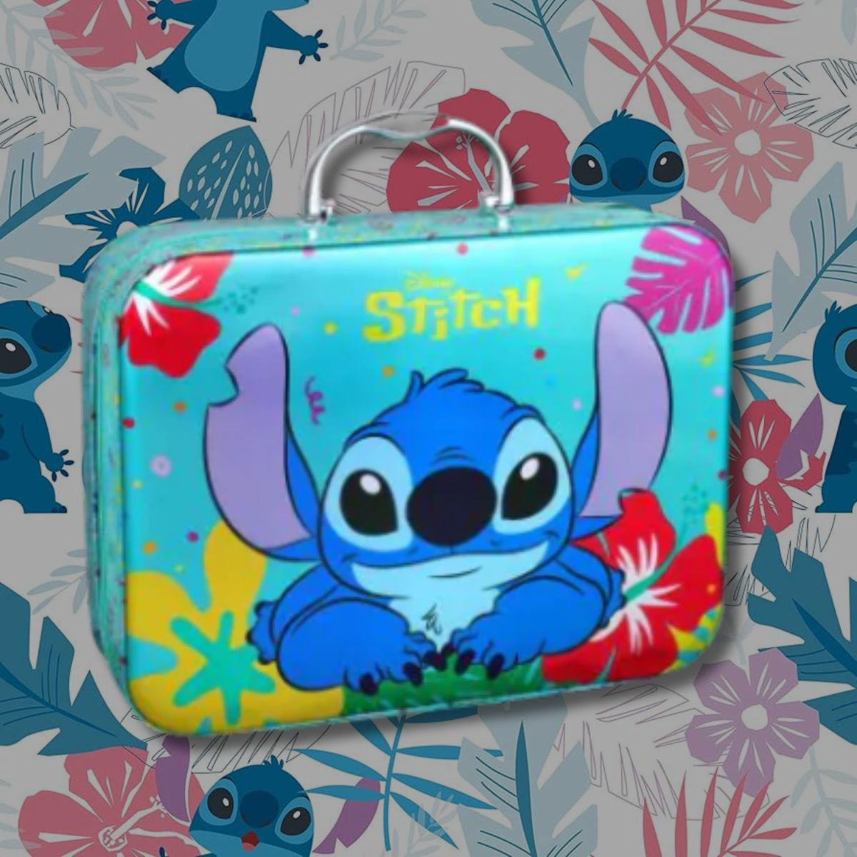 DISNEY STITCH SQUARE BEAUTY CASE MAKE-UP BAMBINA - Valigetta Trucchi Completa Disney Lilo & Stitch