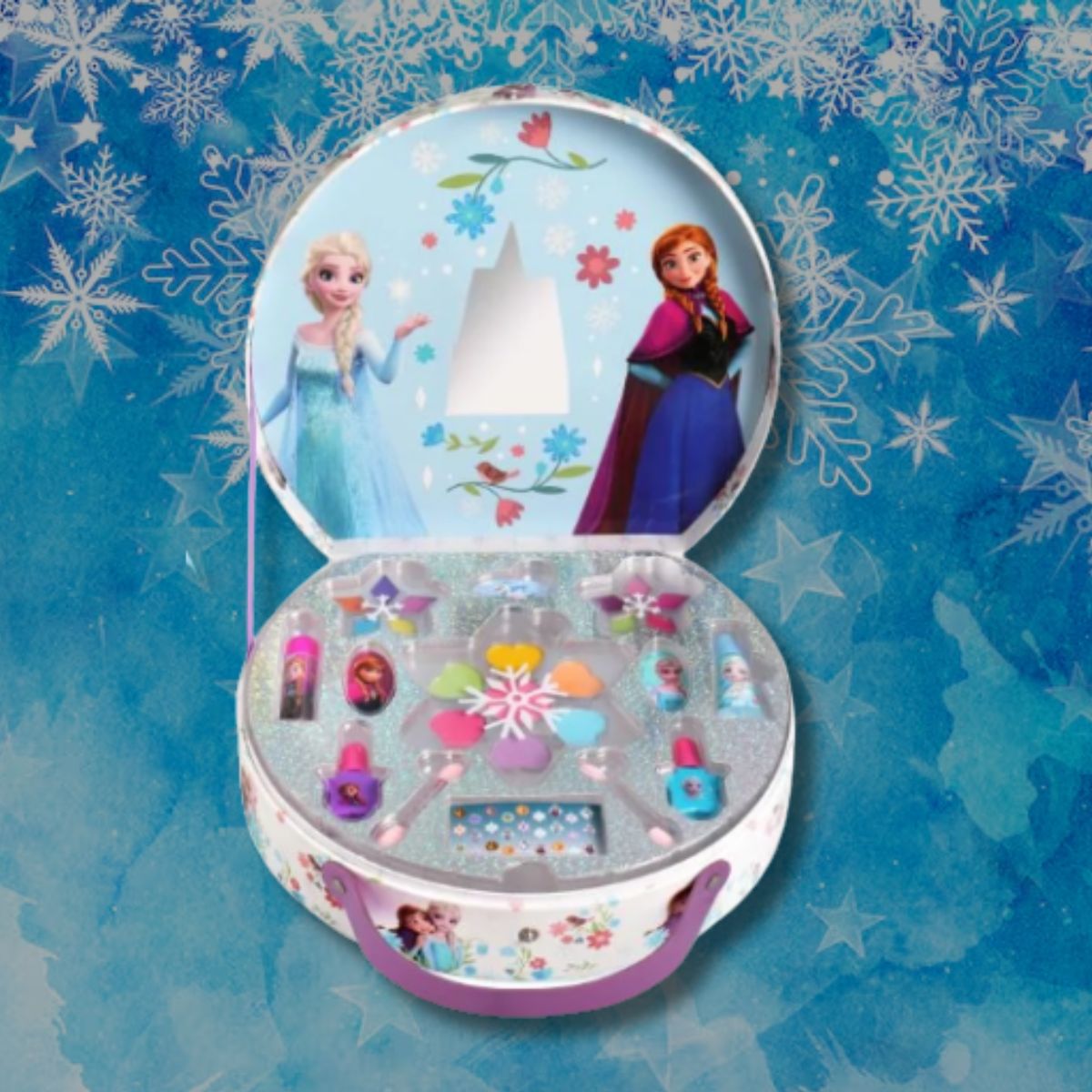 DISNEY FROZEN ROUND BEAUTY CASE MAKE-UP BAMBINA - Beauty Case Rotondo Disney Frozen