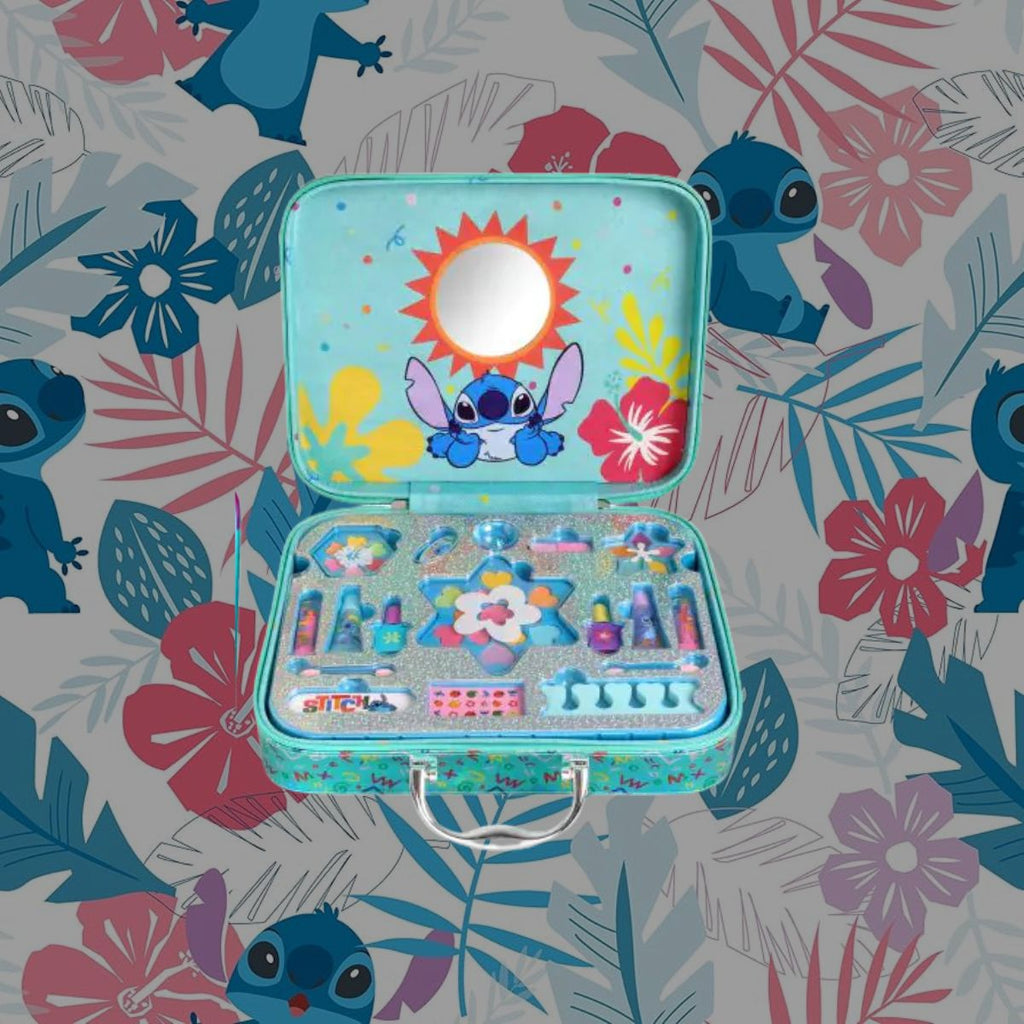 DISNEY STITCH SQUARE BEAUTY CASE MAKE-UP BAMBINA - Valigetta Trucchi Completa Disney Lilo & Stitch - Liquidò