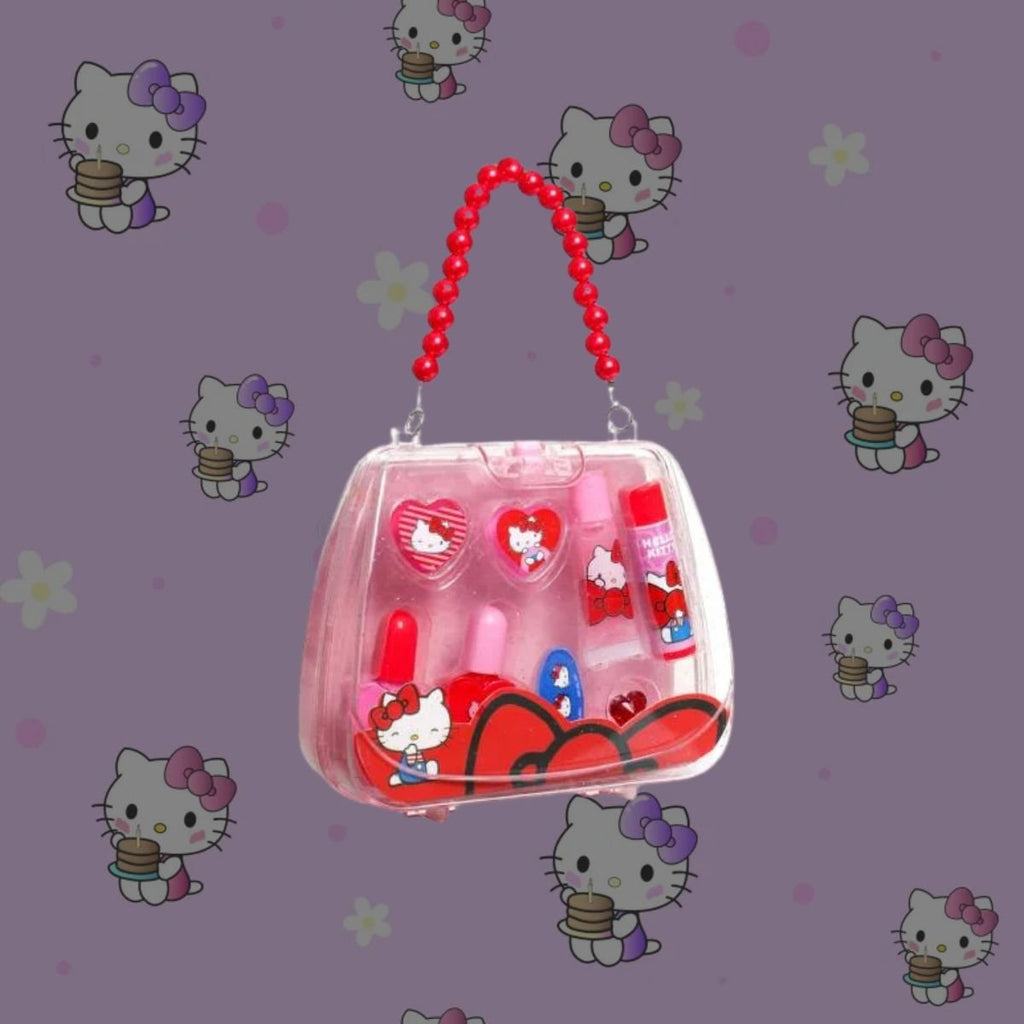 HELLO KITTY COMPACT MAKEUP BAG - Beauty Case con Set Trucchi Bambina Sanrio - Liquidò