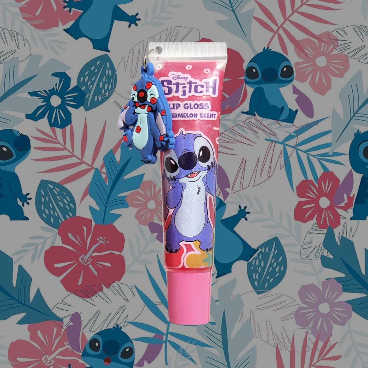 DISNEY STITCH LIP GLOSS WITH CHARM - Watermelon Scent 13 ml