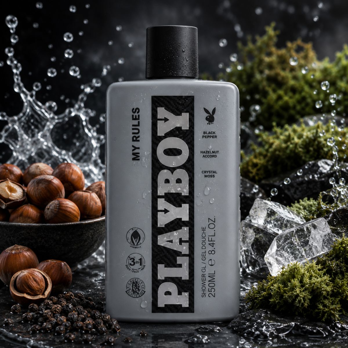 PLAYBOY MY RULES 3in1 - Shower Gel Uomo 250ml