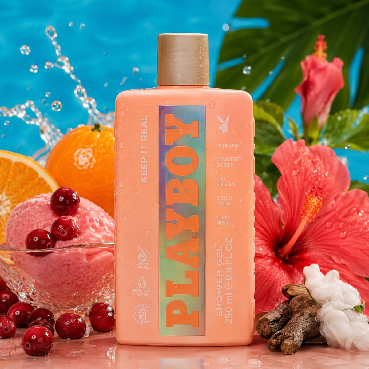 PLAYBOY KEEP IT REAL 3in1 - Shower Gel Donna 250ml