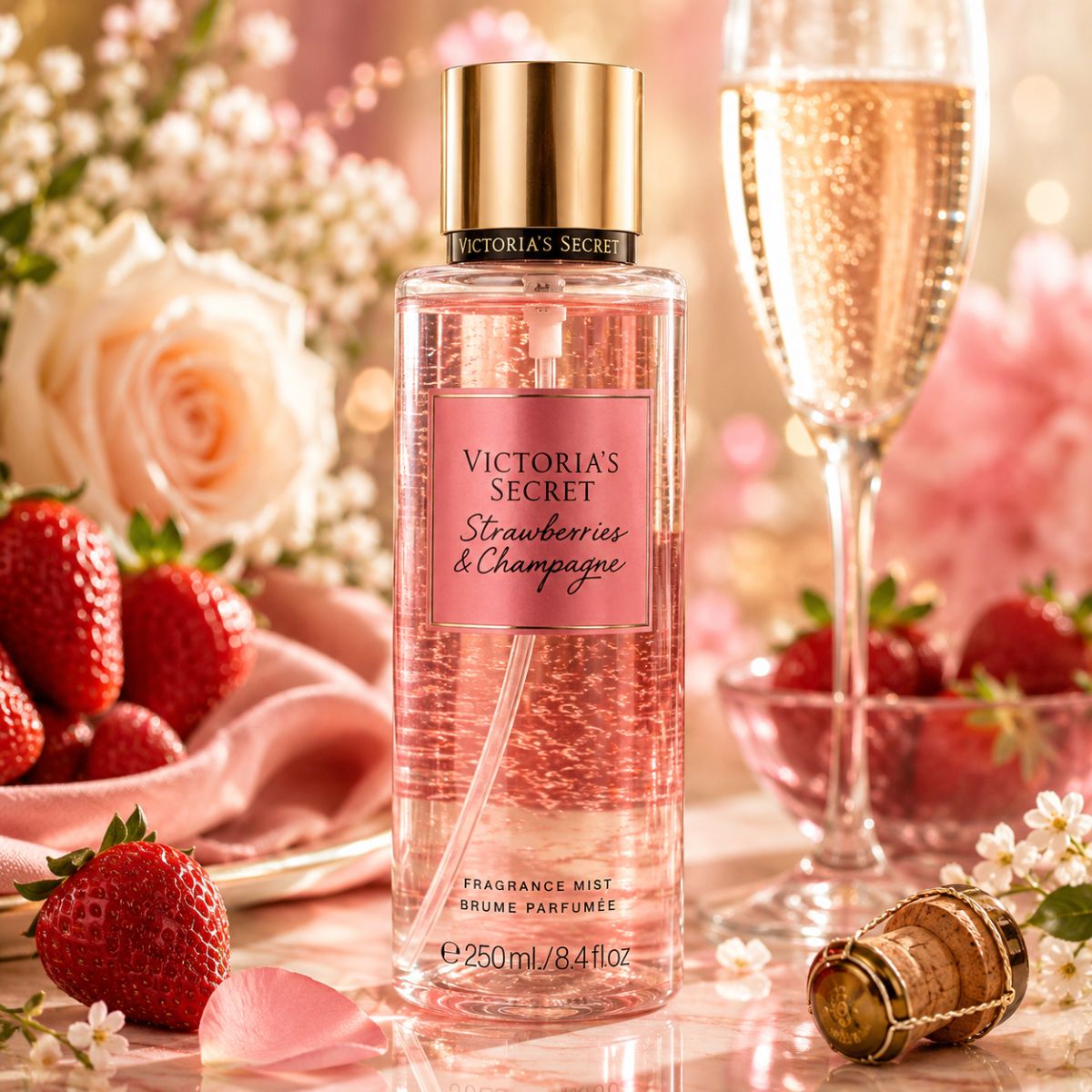 VICTORIA SECRET'S STRAWBERRIES & CHAMPAGNE BODY MIST - Profumo Corpo 250ml