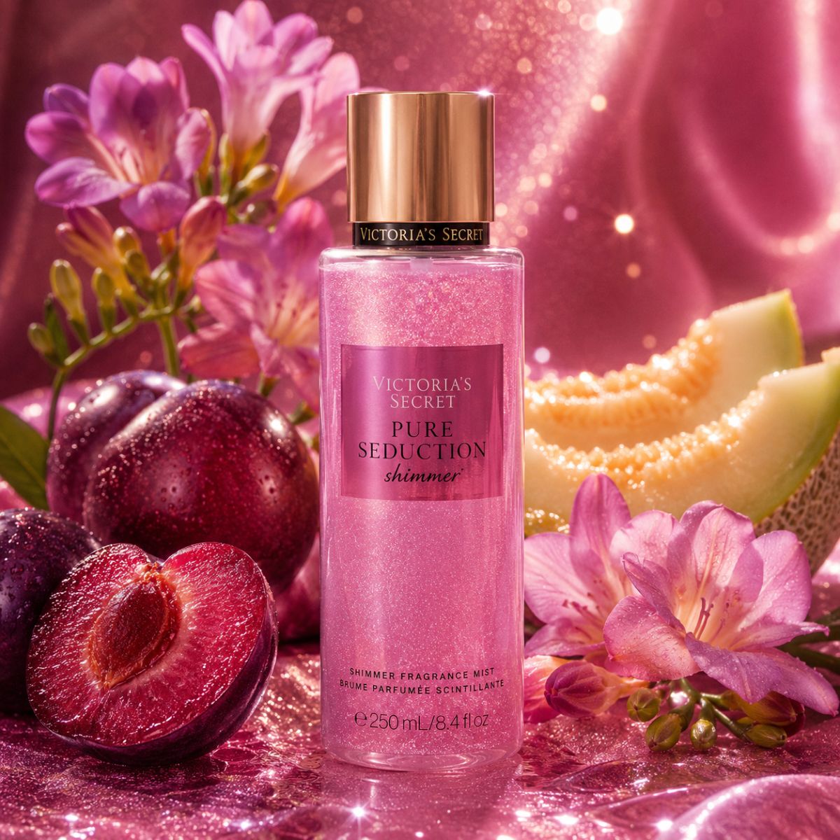 VICTORIA SECRET'S PURE SEDUCTION SHIMMER BODY MIST - Profumo Corpo Con Glitter 250ml