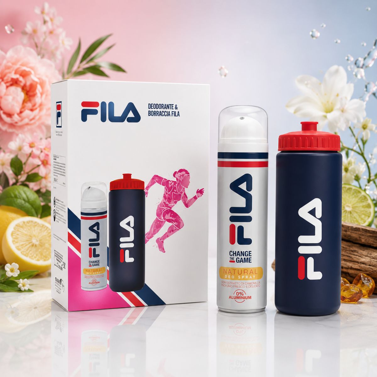 FILA COFANETTO SPORT - Deodorante Spray 150 ml + Borraccia Sportiva