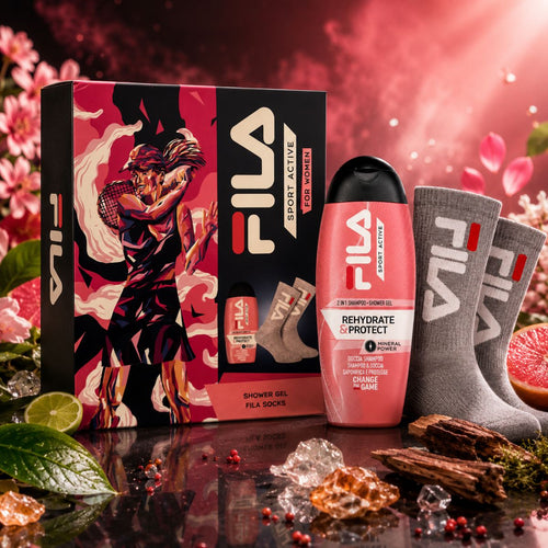 FILA COFANETTO DONNA SPORT ACTIVE - Shower Gel 250ml + Calzini Fila - Liquidò