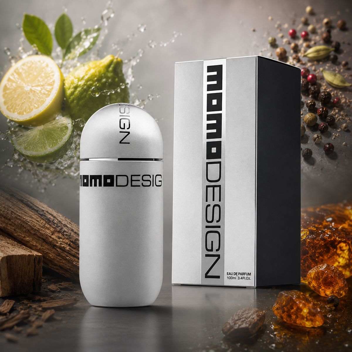MOMODESIGN WHITE FOR HIM - Eau de Parfum 100 ml + Deodorante Spray 150 ml in Omaggio