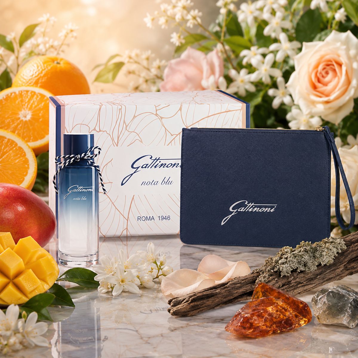 GATTINONI ROMA NOTA BLU SET DONNA -  Eau de Parfum 75 ml + Pochette