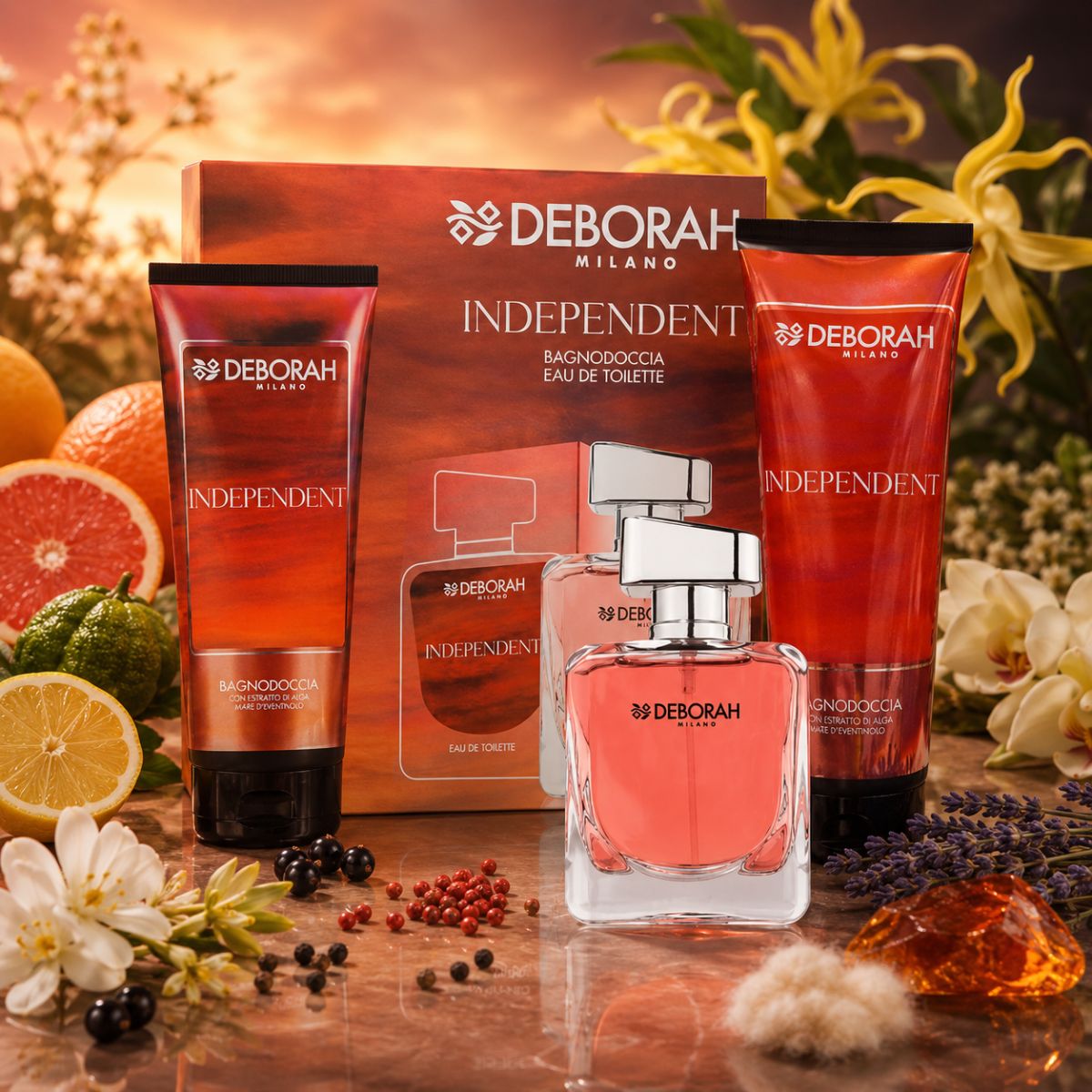 DEBORAH MILANO INDEPENDENT GIFT SET DONNA - Eau de Toilette 100 ml + Bagnodoccia 250 ml