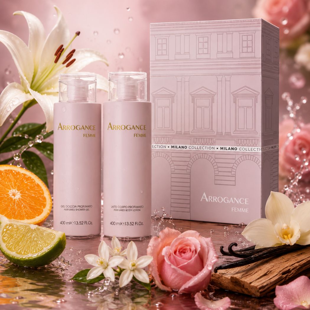 ARROGANCE FEMME MILANO COLLECTION COFANETTO - Gel Doccia 400 ml + Latte Corpo 400 ml