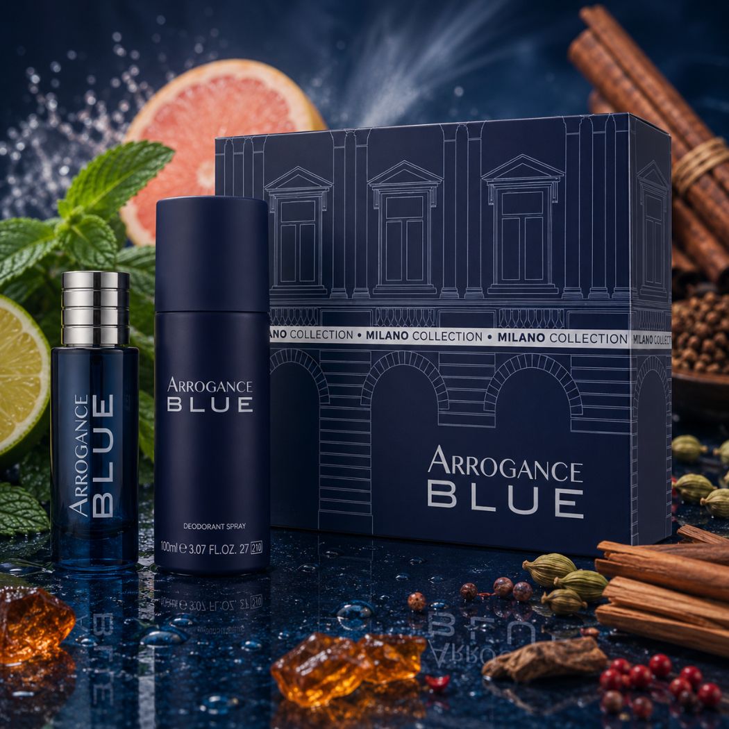 ARROGANCE BLU UOMO MILANO COLLECTION COFANETTO - Eau de Toilette 30 ml + Deodorante Spray 100 ml