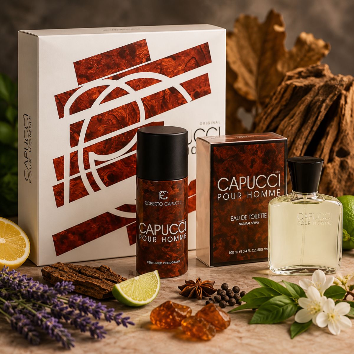 ROBERTO CAPUCCI POUR HOMME BIANCO CONFEZIONE - Eau de Toilette 100 ml + Deodorante 150 ml