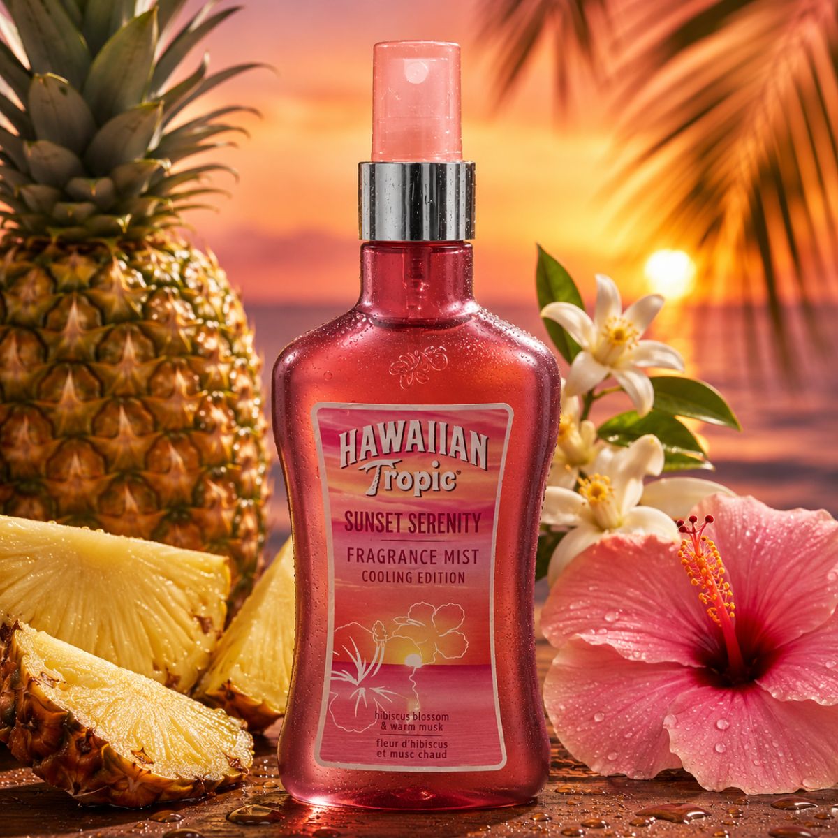 HAWAIIAN TROPIC SUNSET SERENITY FRAGRANCE MIST COOLING EDITION  - Acqua Profumata 250ml