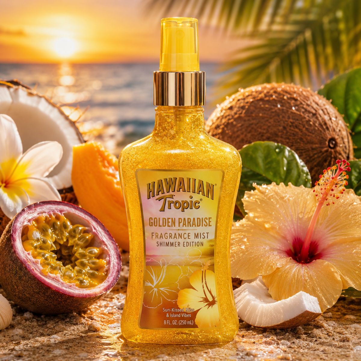HAWAIIAN TROPIC GOLDEN PARADISE FRAGRANCE MIST SHIMMER - Acqua Profumata 250ml