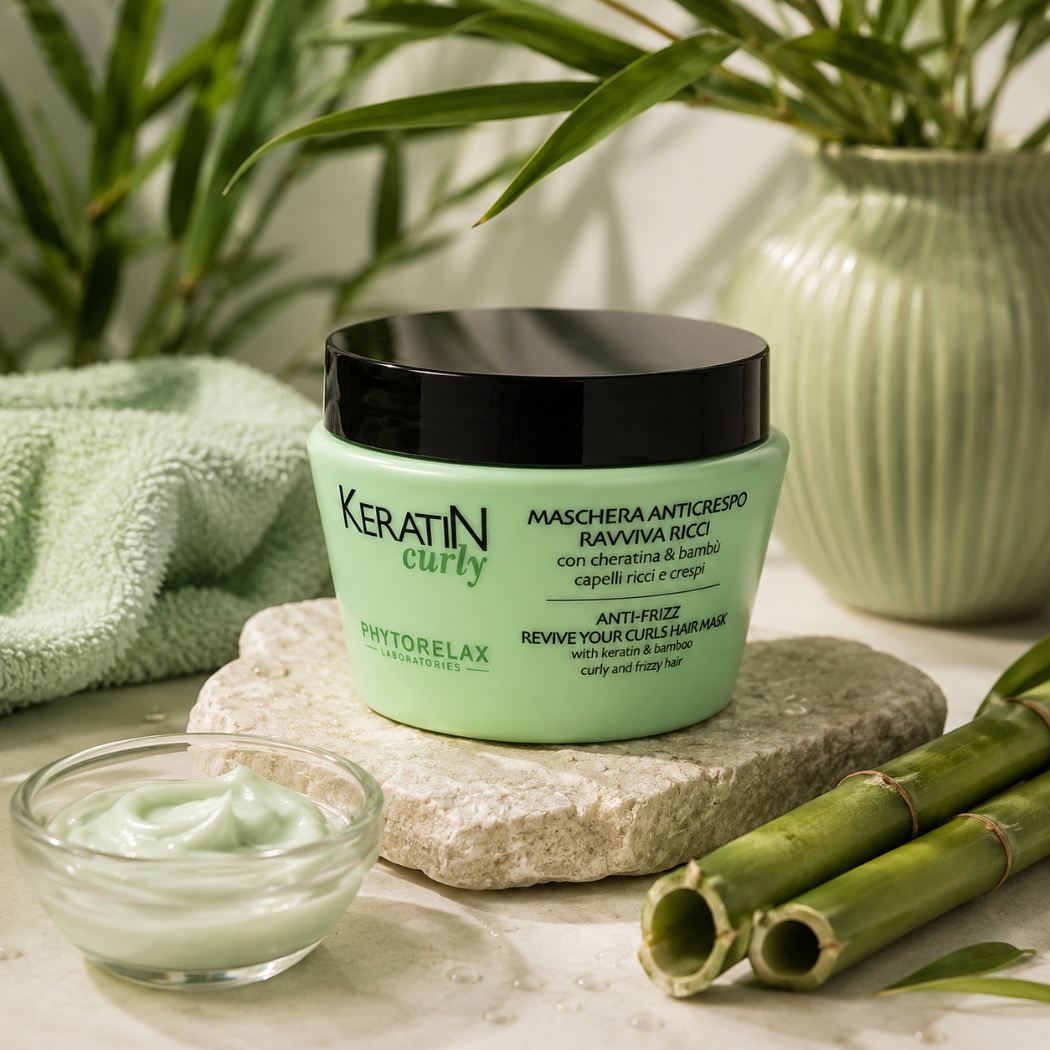 PHYTORELAX - MASCHERA ANTICRESPO RAVVIVA RICCI con cheratina & bambù Capelli ricci e crespi - Liquidò