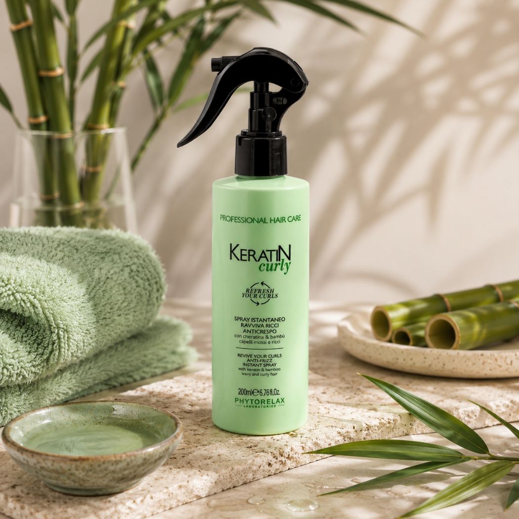 PHYTORELAX - SPRAY ISTANTANEO RAVVIVA RICCI ANTICRESPO con cheratina & bambù Capelli mossi e ricci - Liquidò