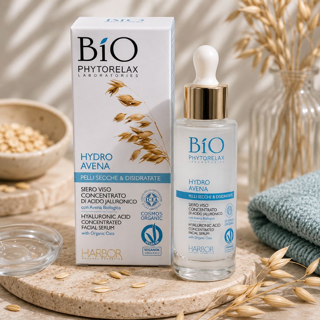 PHYTORELAX - SIERO VISO CONCENTRATO DI ACIDO JALURONICO con Avena Biologica - Liquidò