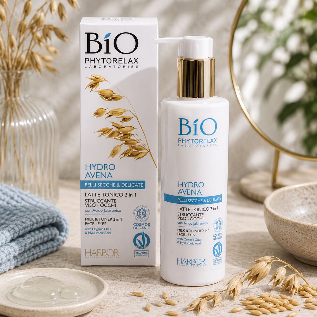 PHYTORELAX -LATTE TONICO 2 IN 1 STRUCCANTE VISO – OCCHI con Acido Jaluronico - Liquidò