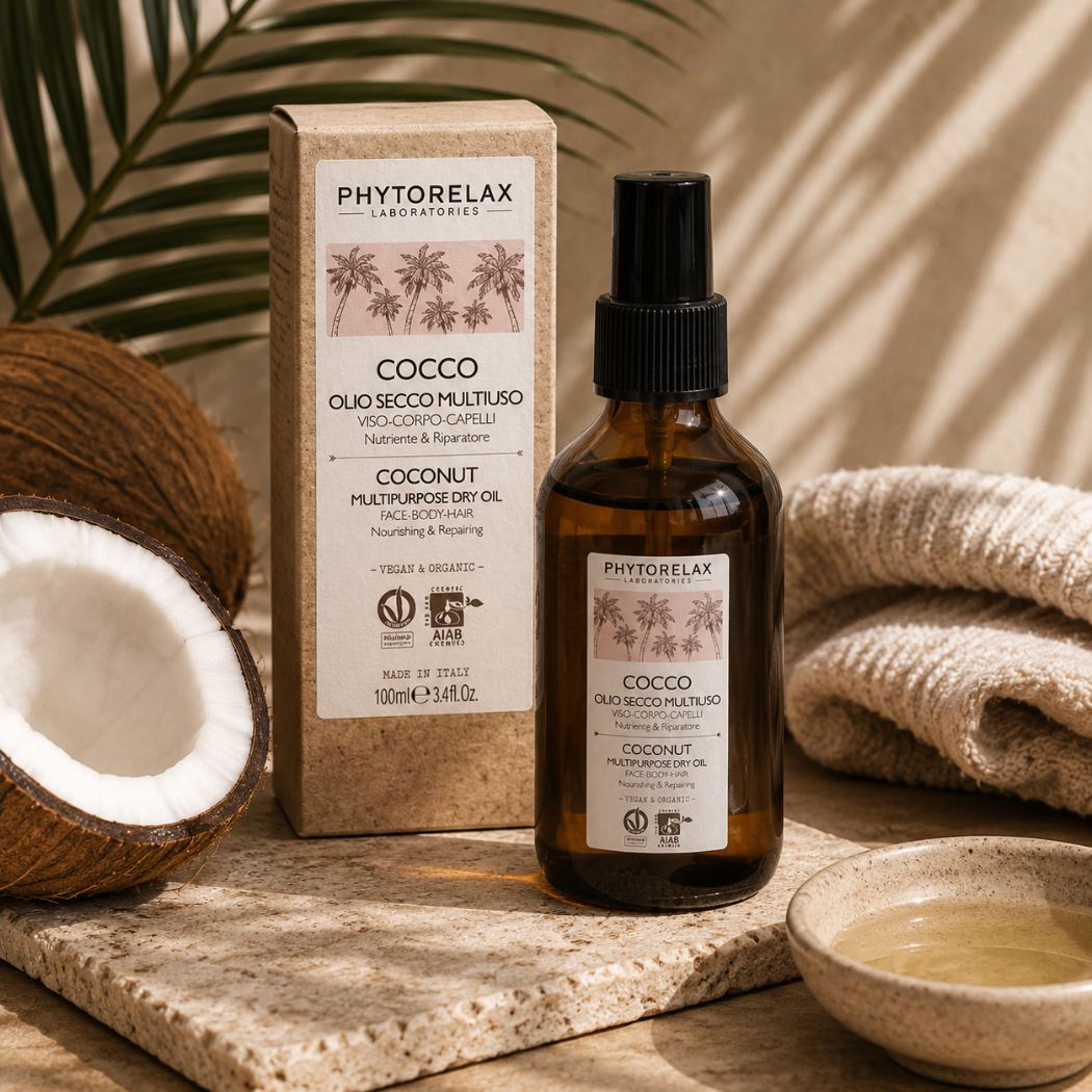 PHYTORELAX - OLIO SECCO MULTIUSO VISO-CORPO-CAPELLI NUTRIENTE & RIPARATORE – COCCO - Liquidò