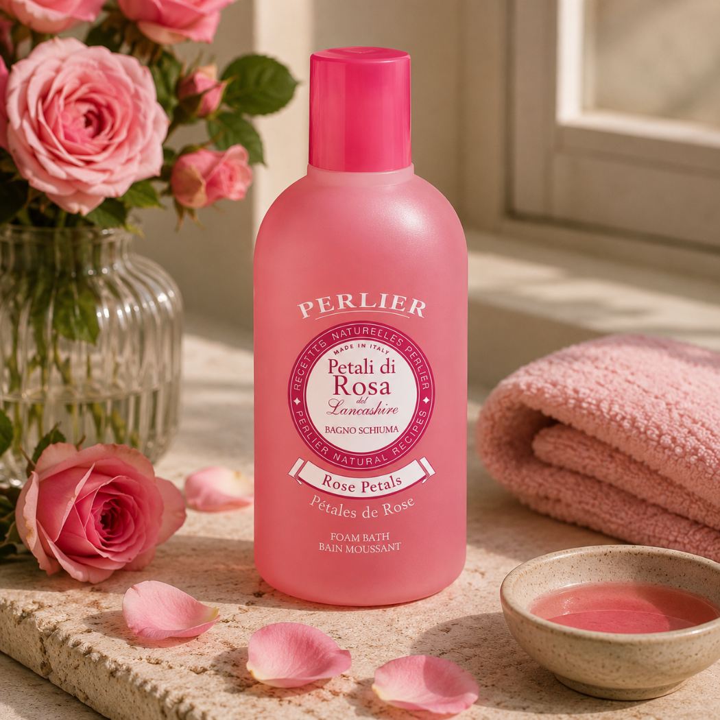 PERLIER BAGNO SCHIUMA | petali di rose del Lancashire -1000ml - Liquidò