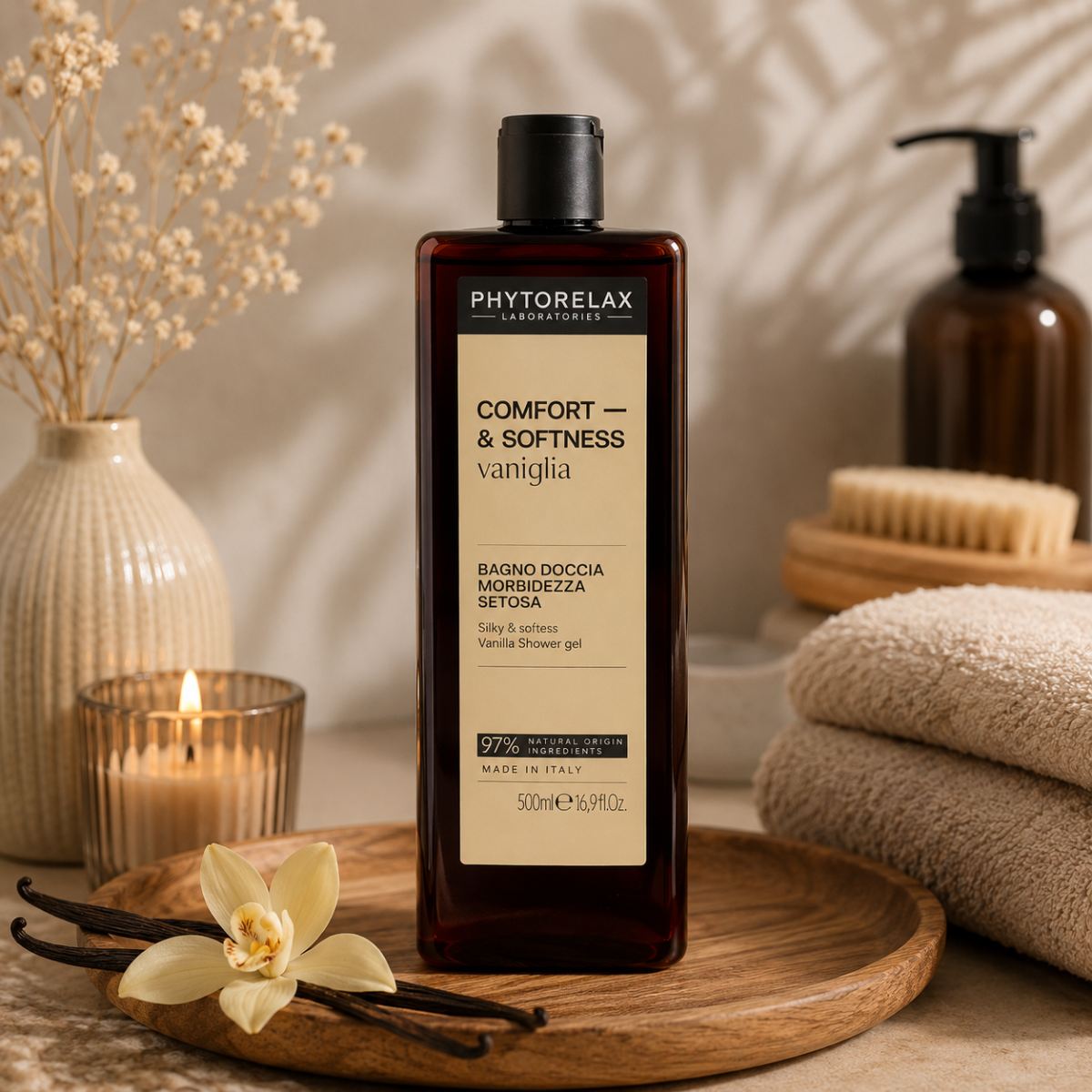 PHYTORELAX COMFORT & SOFTNESS - Bagno Doccia Morbidezza Setosa Vaniglia 500 ml
