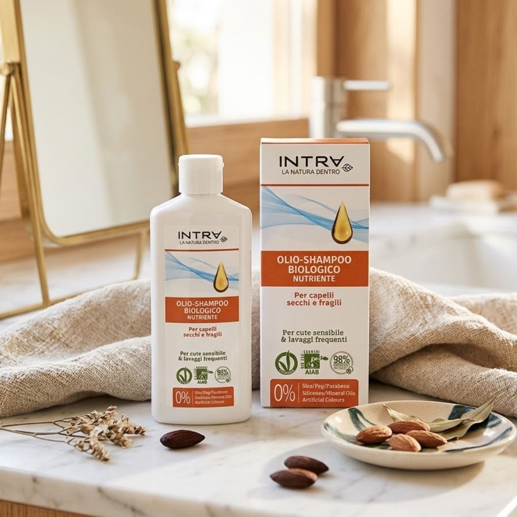 INTRA - OLIO-SHAMPOO BIOLOGICO NUTRIENTE Per capelli secchi e fragili - Liquidò