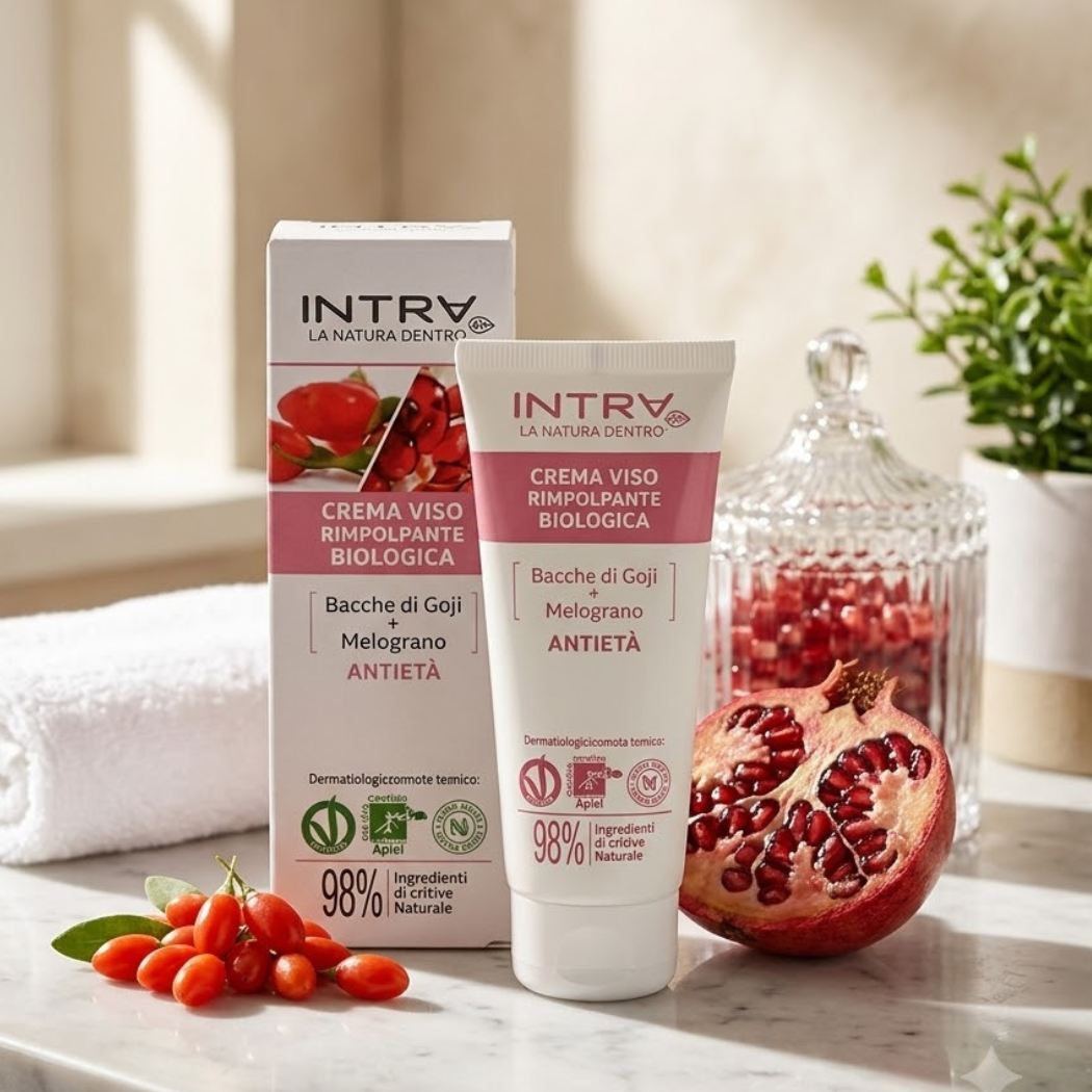 INTRA - Crema Viso Rimpolpante Antietà Biologica Intra Bacche di Goji & Melograno 50ml