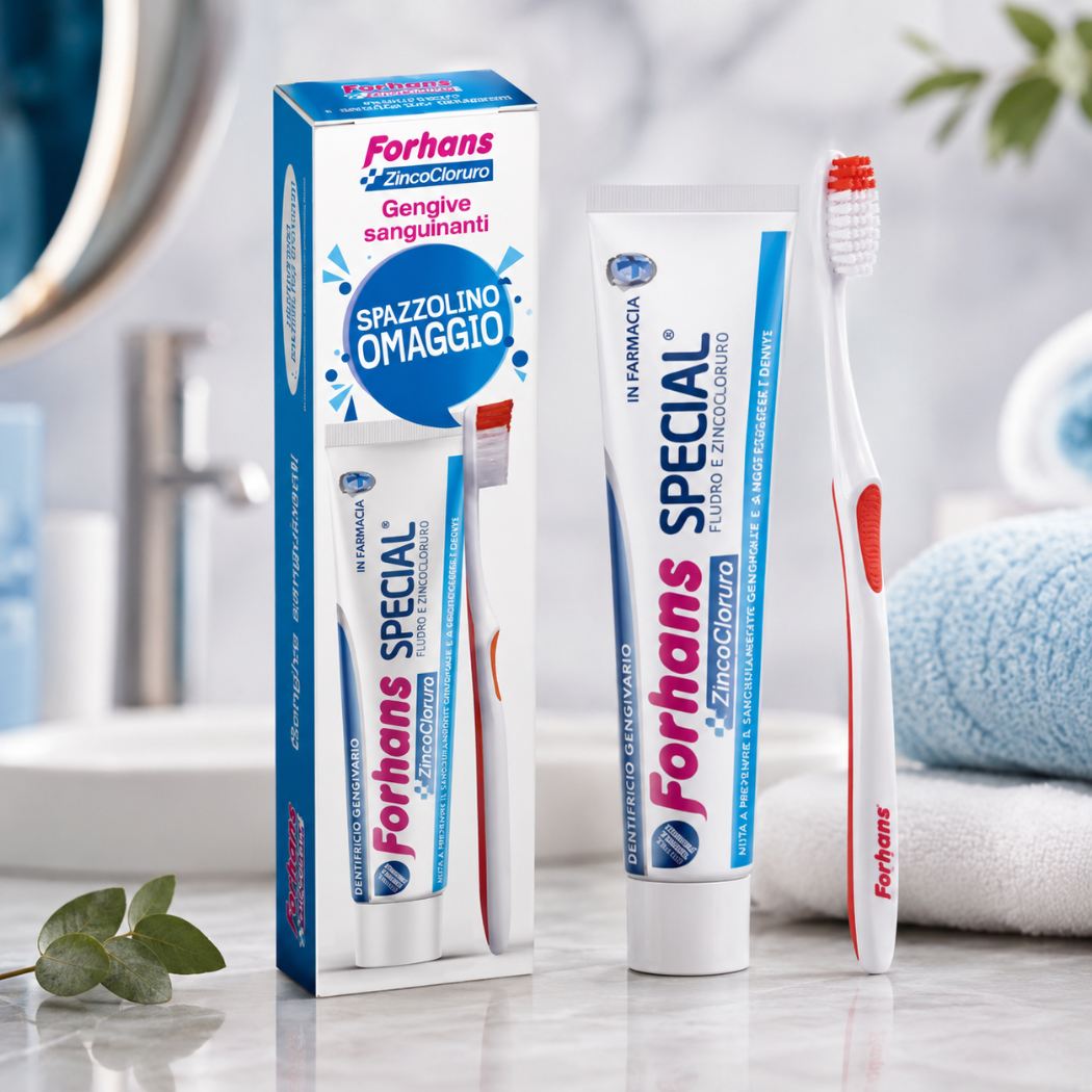 FORHANS SPECIAL - Dentifricio Gengivario 75 ml + Spazzolino Omaggio - Liquidò