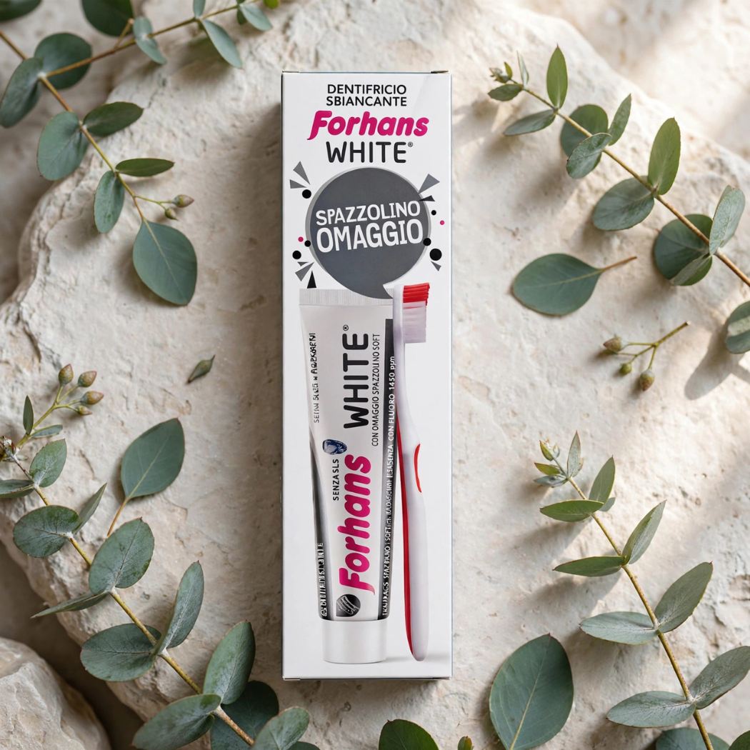 FORHANS WHITE - Dentifricio Ultra Sbiancante 75 ml + Spazzolino Omaggio