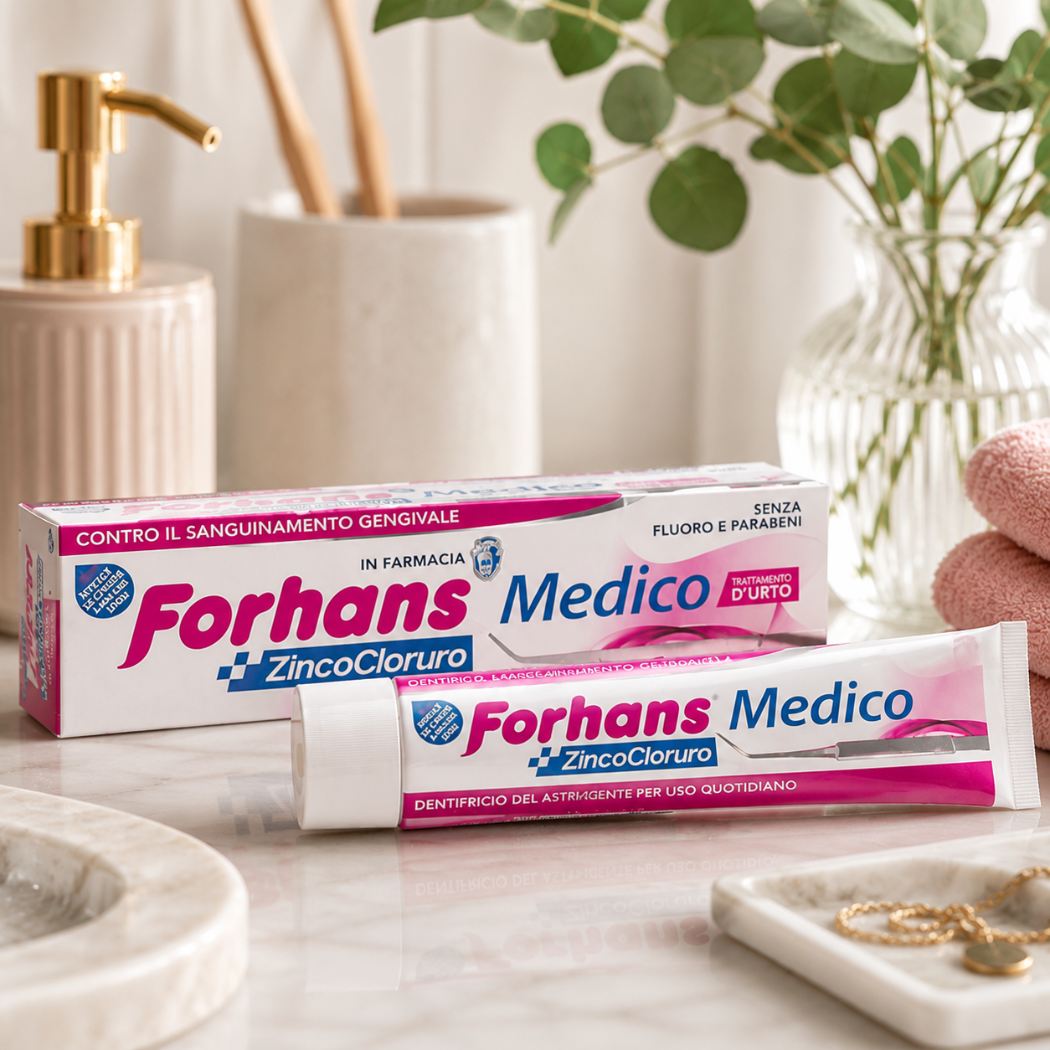FORHANS MEDICO CONTRO IL SANGUINAMENTO GENGIVALE - Senza Fluoro e Parabeni 75ml