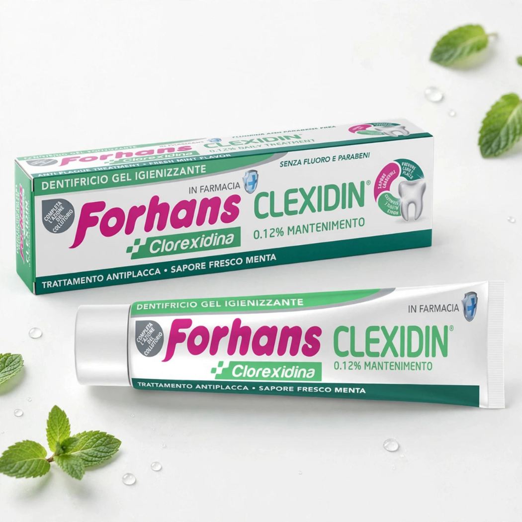 FORHANS CLEXIDIN 0.12% - Dentifricio Gel Igienizzante 75 ml