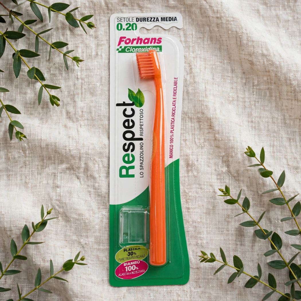 FORHANS RESPECT 0.20 - Spazzolino Manuale Medio Eco-Friendly - Liquidò