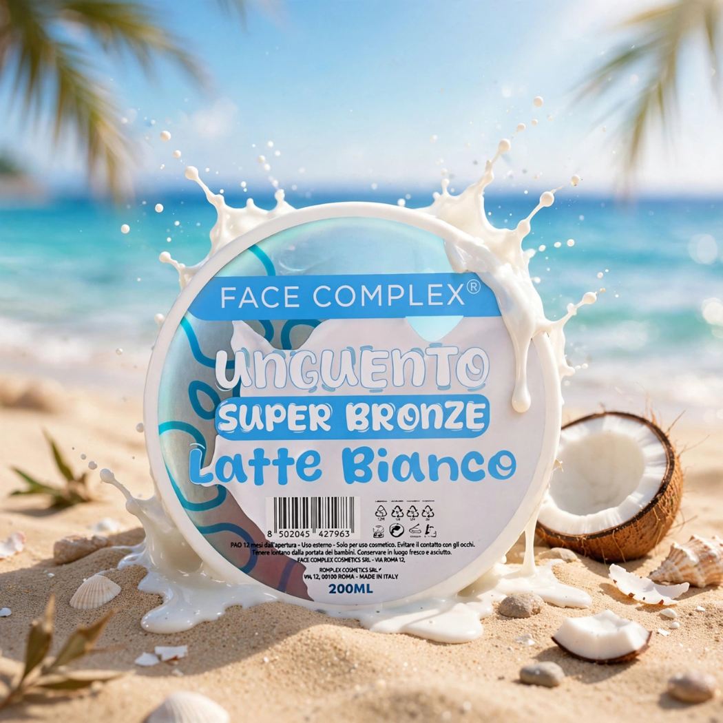 UNGUENTO SUPER BRONZE LATTE BIANCO - Intensificatore di Abbronzatura 200ml - Liquidò