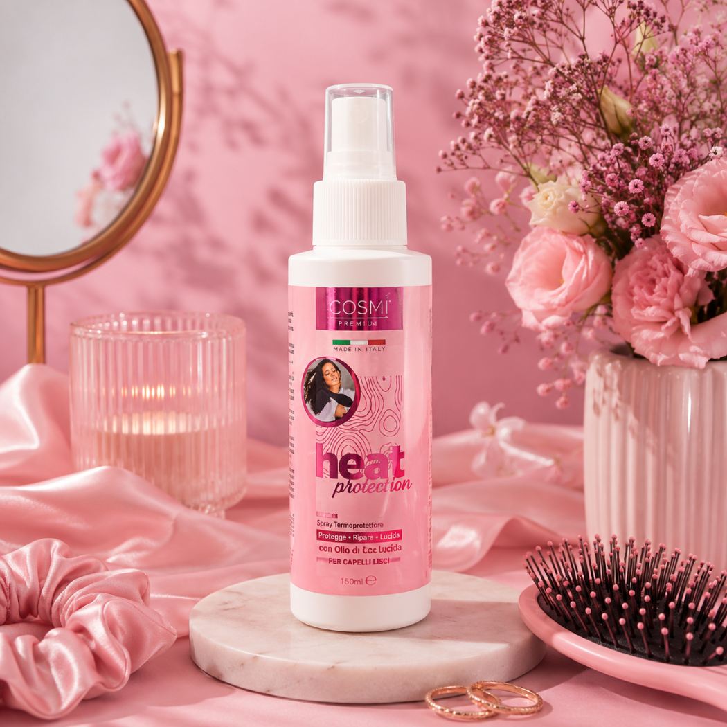 COSMI SPRAY TERMOPROTETTORE | protegge da piastra e phon per capelli RICCI - con cheratina idrolizzata - Liquidò