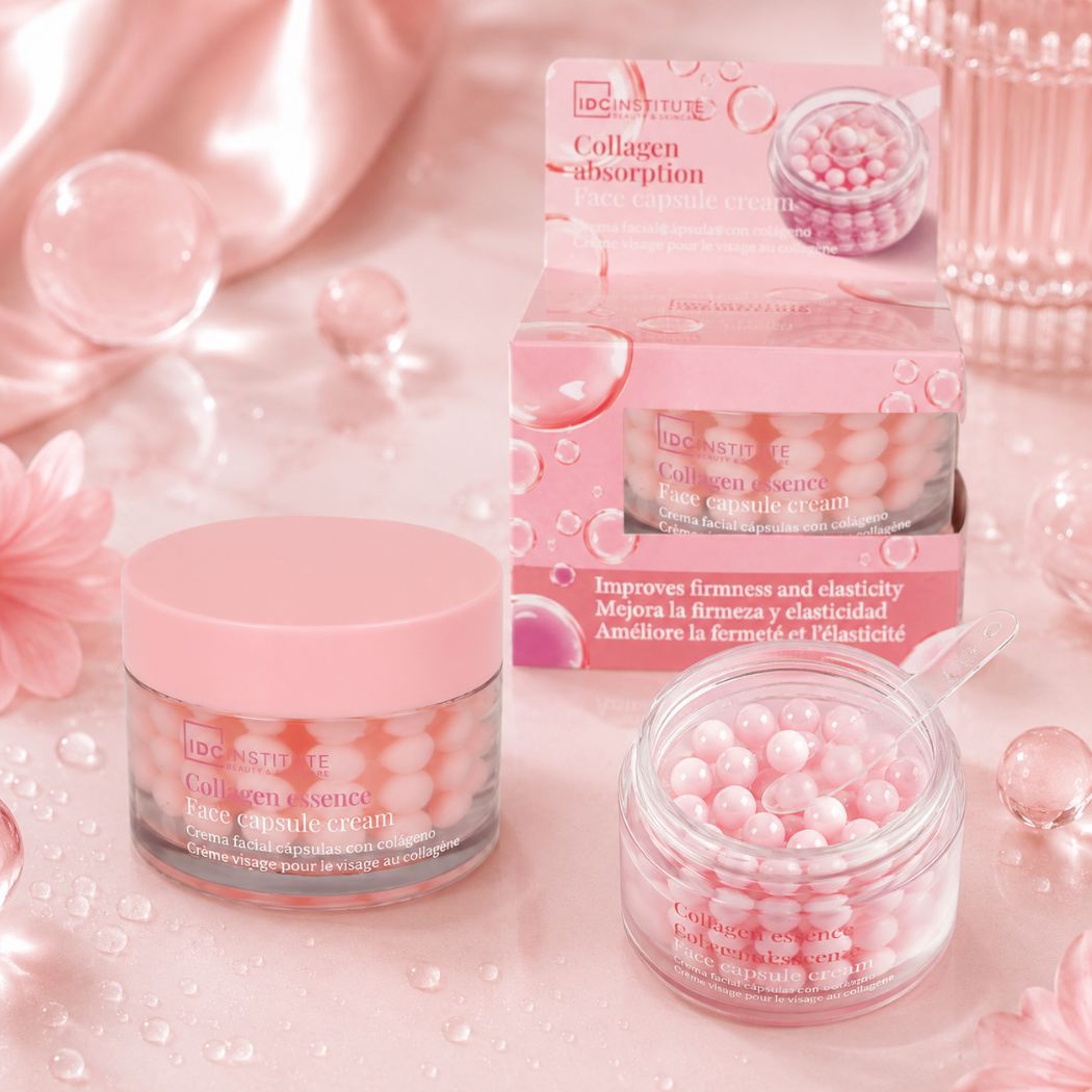 IDC INSTITUTE COLLAGEN ESSENCE FACE CAPSULE CREAM - Crema Viso al Collagene con Microcapsule 50 ml - Liquidò