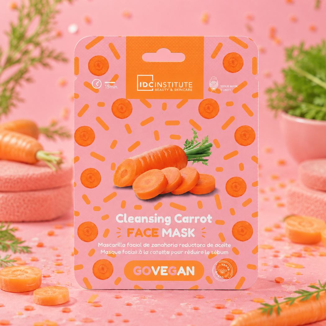 IDC INSTITUTE MASCHERA VISO ALLA CAROTA - Per Pelli Sensibili e Grasse - Liquidò