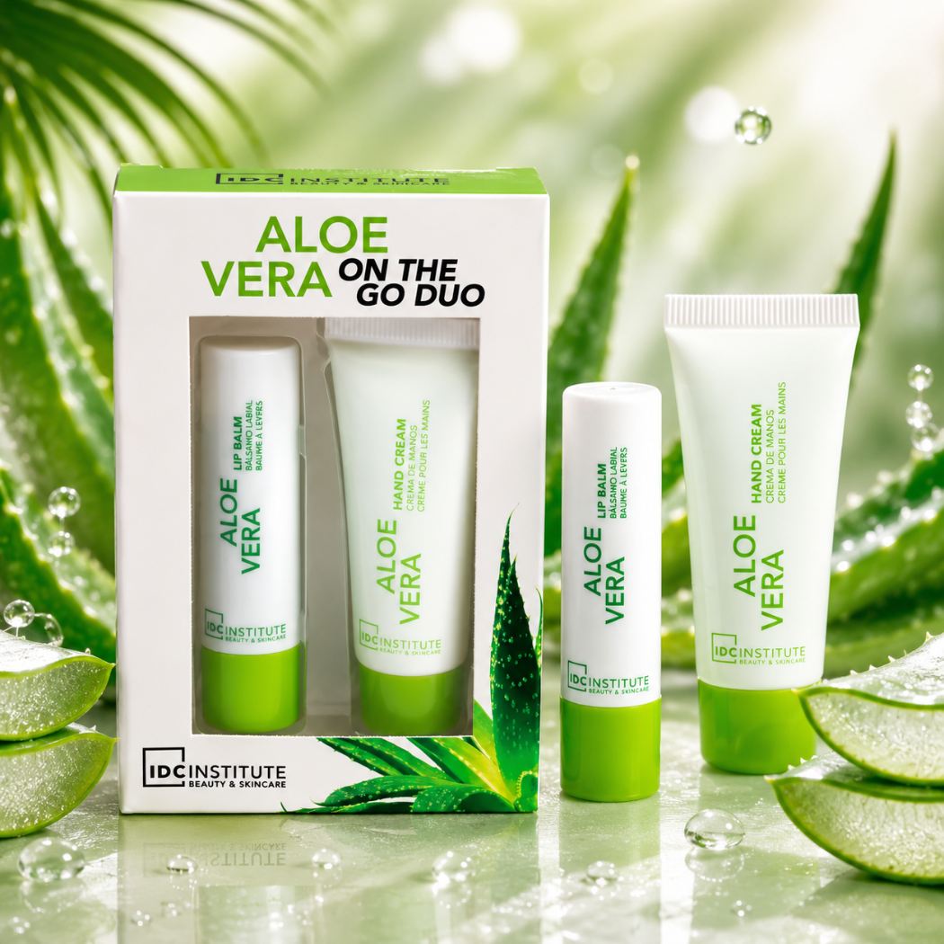 IDC INSTITUTE ALOE VERA ON THE GO DUO - Crema Mani 18g + Balsamo Stick 4g