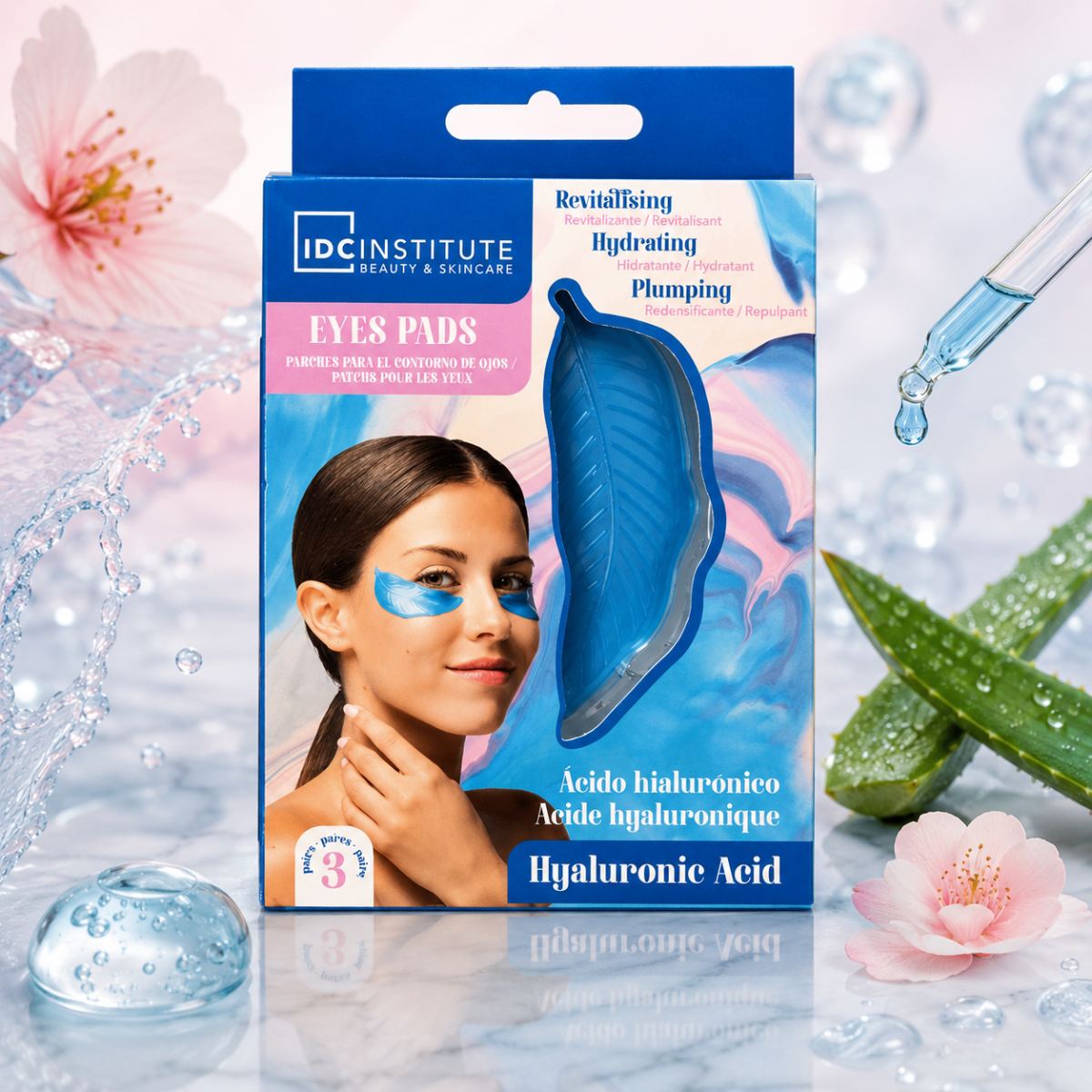 EYES PADS | Contorno Occhi con Acido Ialuronico - Rivitalizzante, Idratante, Rimpolpante | 3 paia