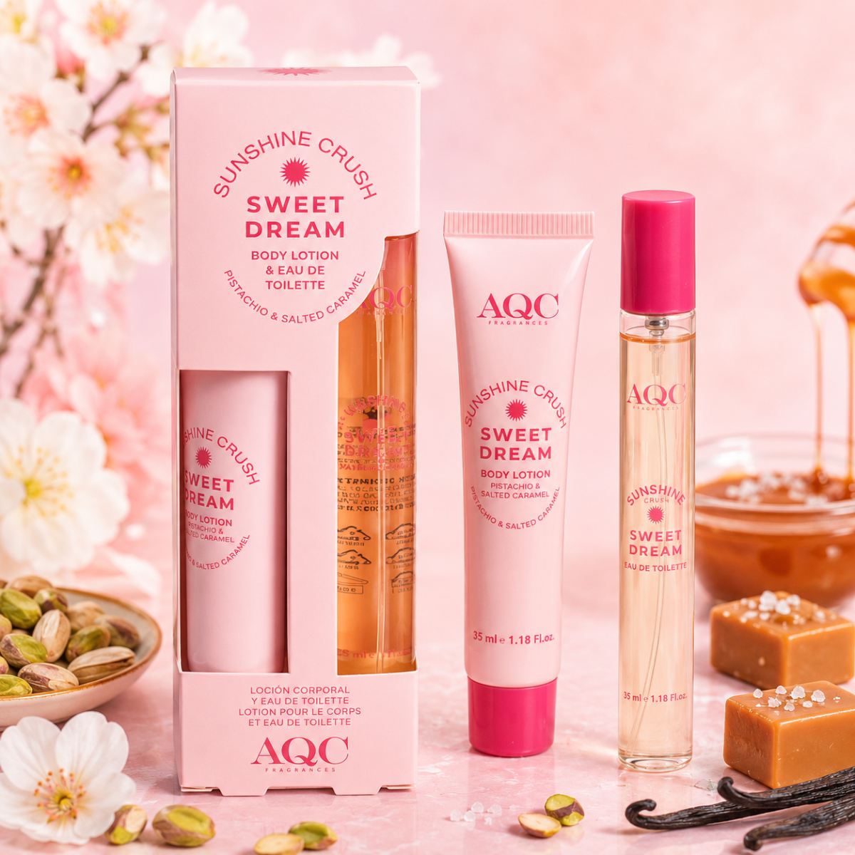 AQC FRAGRANCE SWEET DREAM SUNSHINE CRUSH - Lozione Corpo 35ml + Eau de Toilette 35ml