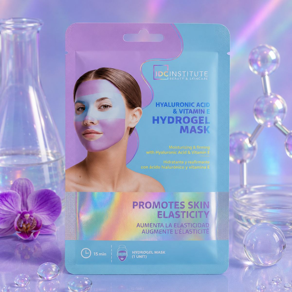 HYDROGEL MASK | Maschera Viso Idrogel con Acido Ialuronico e Vitamina E - Migliora l'elasticità della pelle