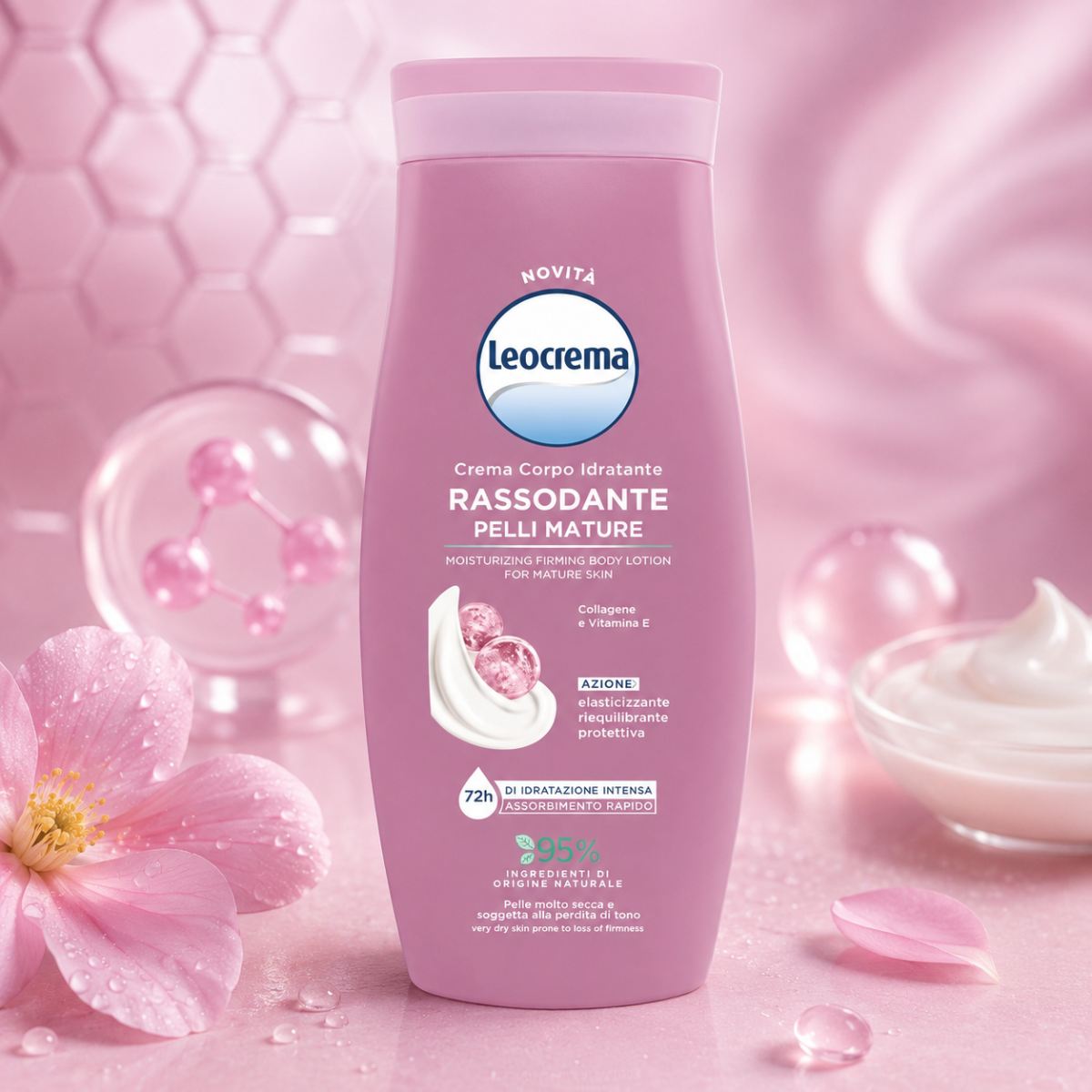 LEOCREMA CREMA FLUIDA CORPO PELLI MATURE - Rassodante & Idratante 400ml