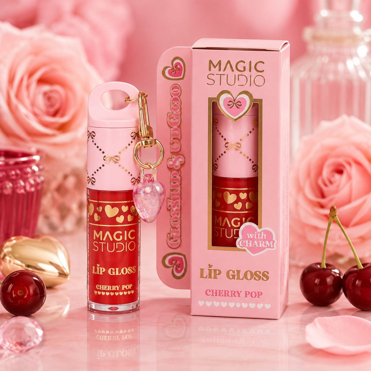 MAGIC STUDIO COQUETTE JUICY LIP GLOSS CHARM - Cherry Pop 6ml