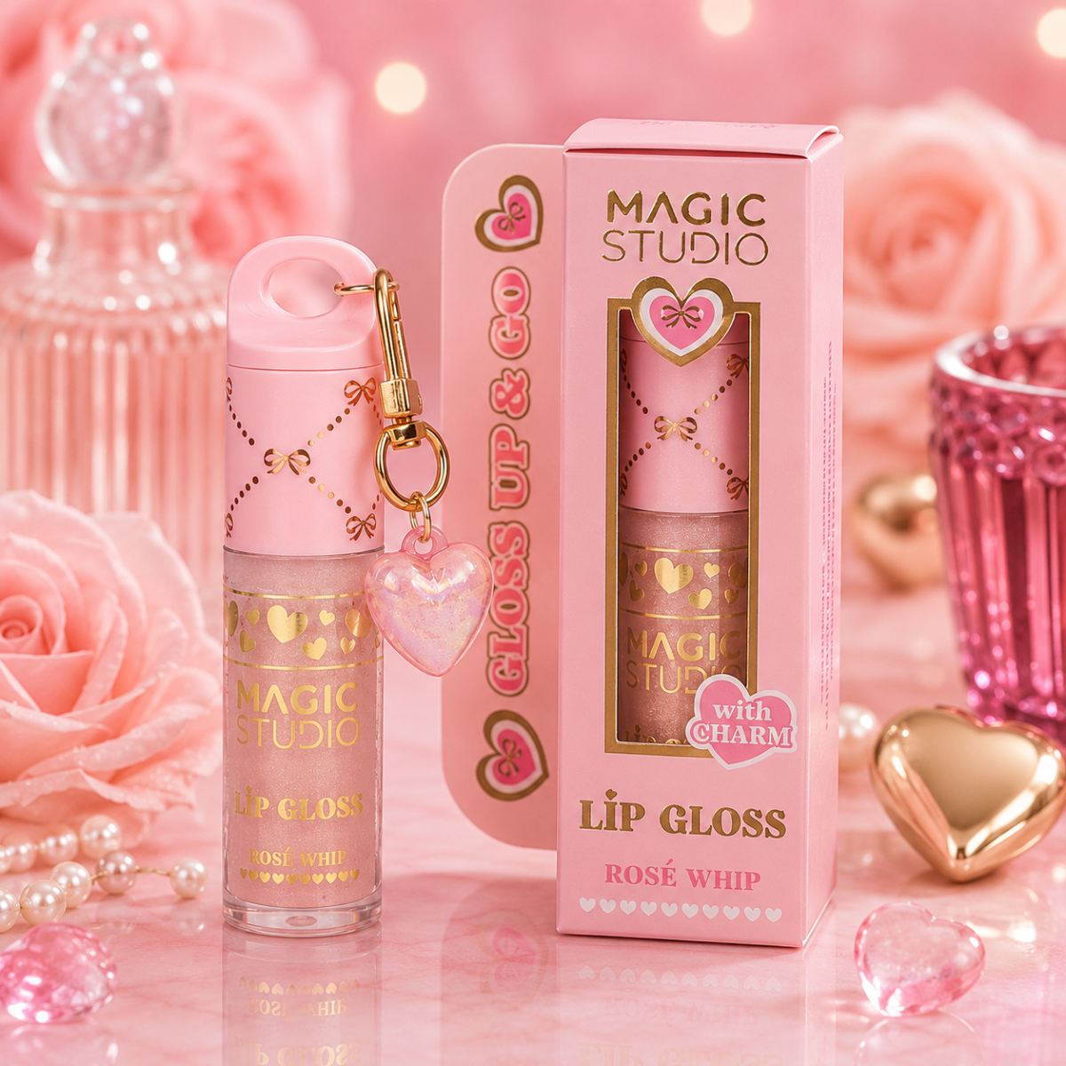 MAGIC STUDIO COQUETTE JUICY LIP GLOSS CHARM - Rosè Whip 6ml