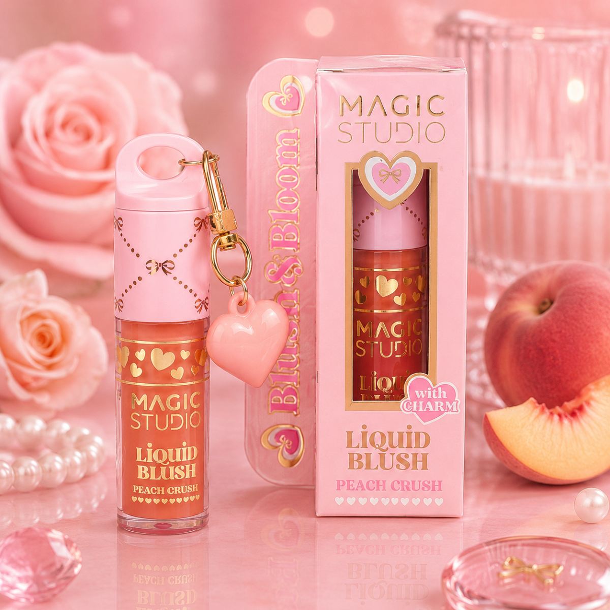 MAGIC STUDIO COQUETTE LIQUID BLUSH CHARM - Peach Crush 6ml