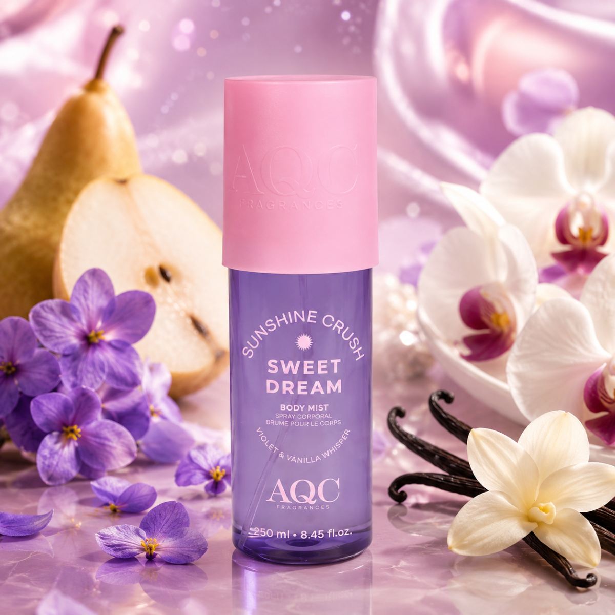 AQC SUNSHINE CRUSH SWEET DREAM BODY MIST - Spray Corpo Profumato Violetta & Vaniglia 250ml